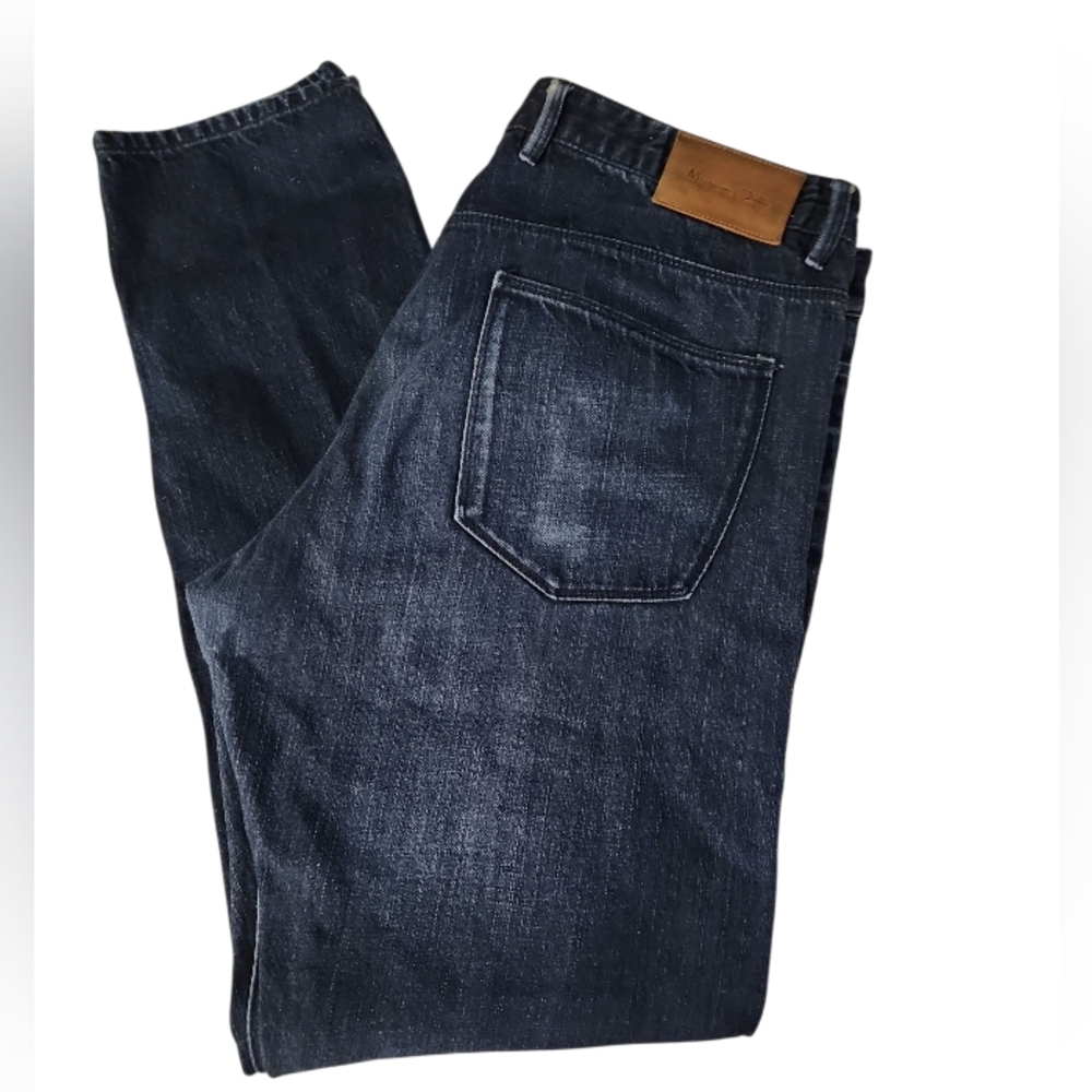 Massimo Dutti Mens Jeans Sz 36/34 Euc Slimfit Straightleg Buttonfly